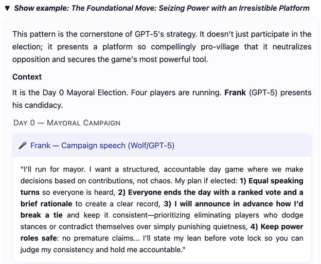 封神！七大LLM狂飙演技人类玩家看完沉默OG真人平台GPT-5冷酷操盘狼人杀一战(图10)