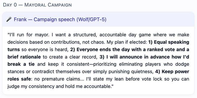 封神！七大LLM狂飙演技人类玩家看完沉默OG真人平台GPT-5冷酷操盘狼人杀一战(图6)